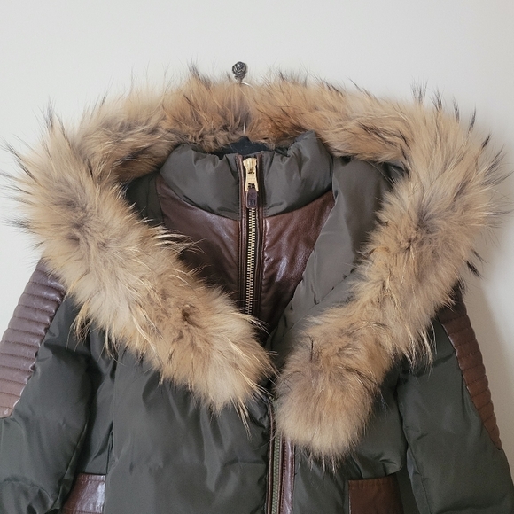 Nicole Benisti Down Parka with Fur Trim and Leather Accents - Picture 3 of 11